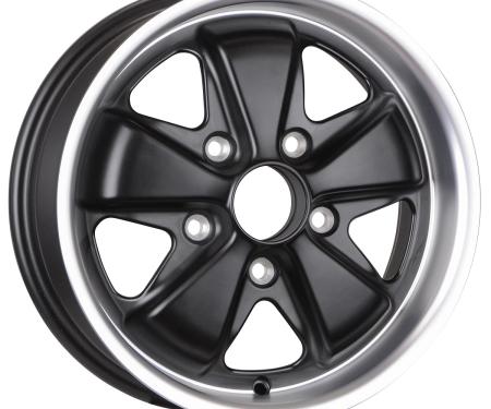 Maxilite 16x8 Porsche Fuchs Style Wheel Black / DC lip 5x130mm bp 314010