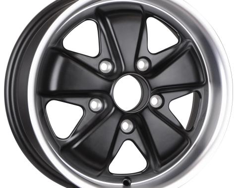 Maxilite 17x7.5 Porsche Fuchs Style Wheel Black / DC lip 5x130mm bp 314013