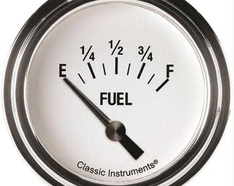 Classic Instruments White Hot 2 5/8" Fuel Gauge WH212SLF