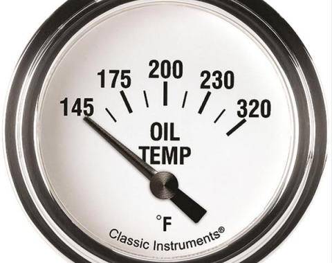 Classic Instruments White Hot 2 5/8" Oil Temperature Gauge WH228SLF