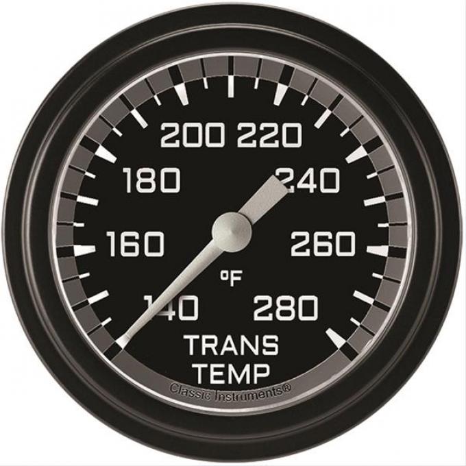 Classic Instruments Autocross Gray 2 5/8" Transmission Temperature Gauge AX327GBLF
