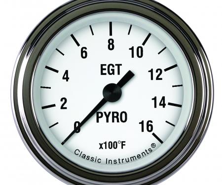 Classic Instruments White Hot 2 1/8" Exhaust Gas Temp. Gauge WH198SLF