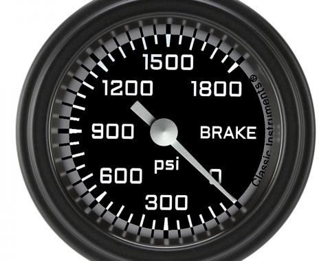 Classic Instruments AutoCross Gray 2 1/8" Brake Pressure Gauge AX167GBLF
