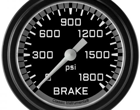 Classic Instruments Autocross Gray 2 5/8" Brake Pressure Gauge AX367GBLF