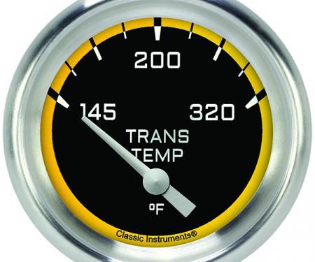 Classic Instruments Autocross Yellow 2 5/8" Transmission Temperature Gauge AX227YAPF