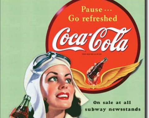 Tin Sign, COKE Sends Thirst Flying