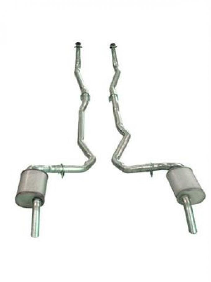 Corvette Exhaust System, Dual 350 Automatic 2 Inch, 1975-1979