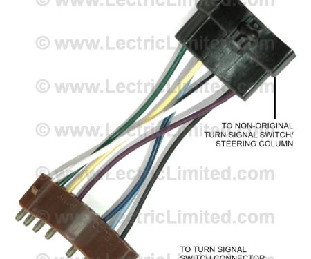 Lectric Limited 1967 Chevrolet Corvette Steering Column Turn Signal Switch Adapter Harness VTS6700CK