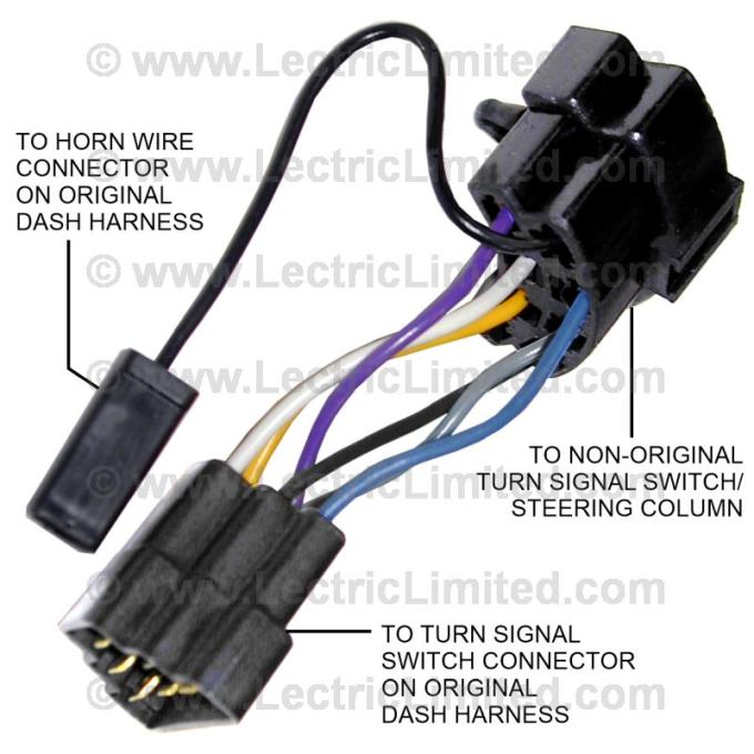 Lectric Limited 1960-1963 Chevrolet Steering Column Turn Signal Switch Adapter Harness VTS6300CK