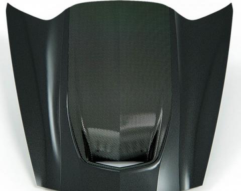 Zero7 Extractor Carbon Fiber Hood, Exposed Carbon Cowl | 45-8-021 Corvette 2014-2017