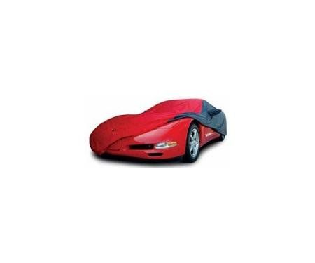 Corvette Car Cover, Stormshield Red/Black with C5 Logo, 1997-2004