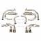 Corvette Exhaust System, Performance, Stainless Steel With Quad Oval Tips, 1997-2004