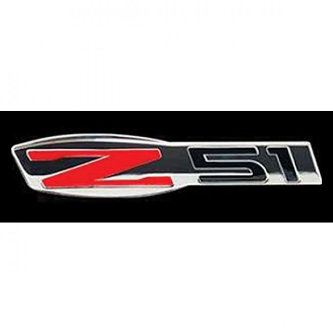 Corvette Badge, Z51, Billet Chrome, 2005-2013