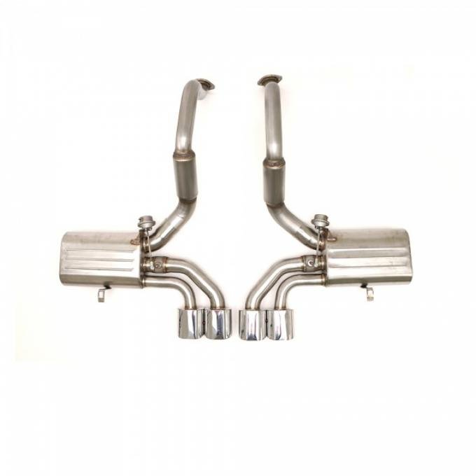 Corvette Fusion Exhaust System, B&B, With Quad Oval Tips, 1997-2004