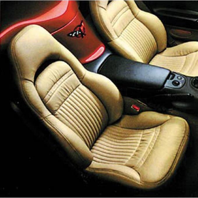 Corvette America 2003 Chevrolet Corvette Leather Seat Covers 100% Leather 50th Anniversary Sport 422494 | 03-04 Shale