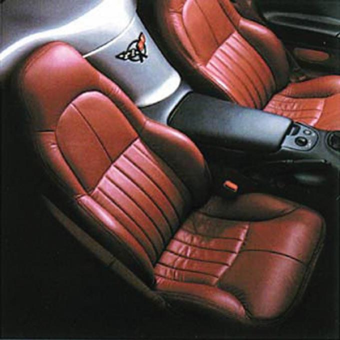 Corvette America 1997-2004 Chevrolet Corvette Driver Leather Seat Covers Standard 100% L 482720 | 59-96 Black