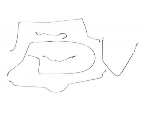 Corvette Brake Line Kit, Stainless Steel, With Power Brakes, 1965Early