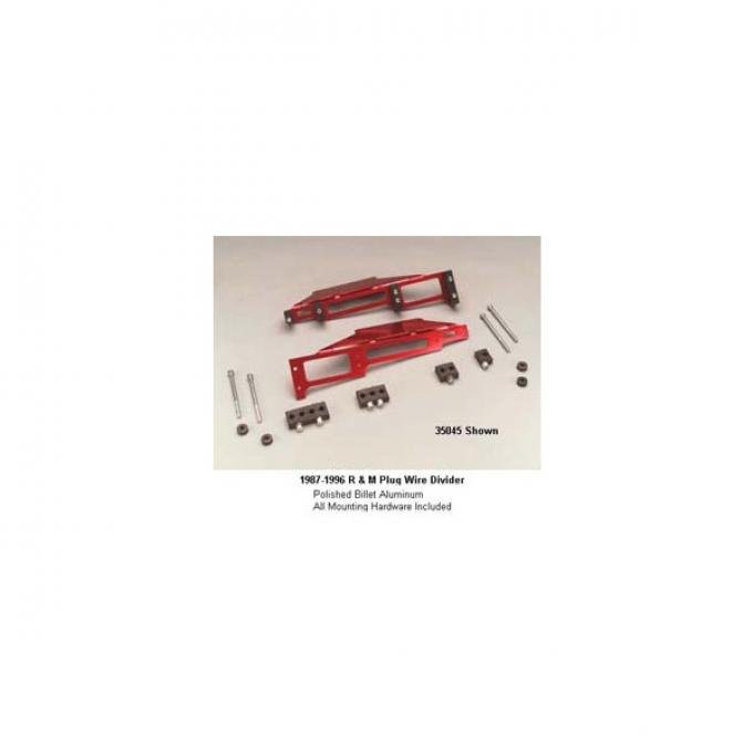 Corvette Plug Wire Divider, R&M, Red Finish, 1987-1996