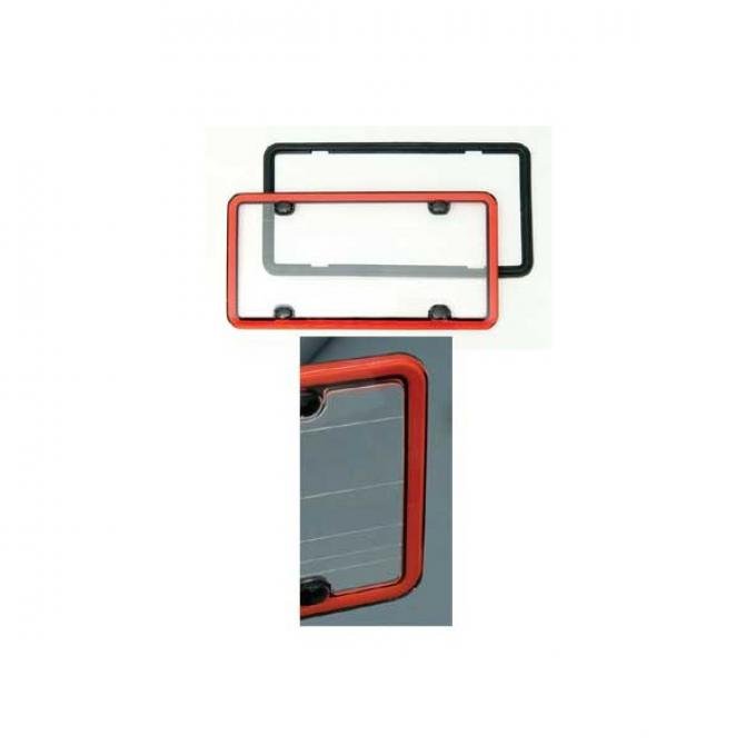 Corvette Clean Plate License Frame, Red, Altec