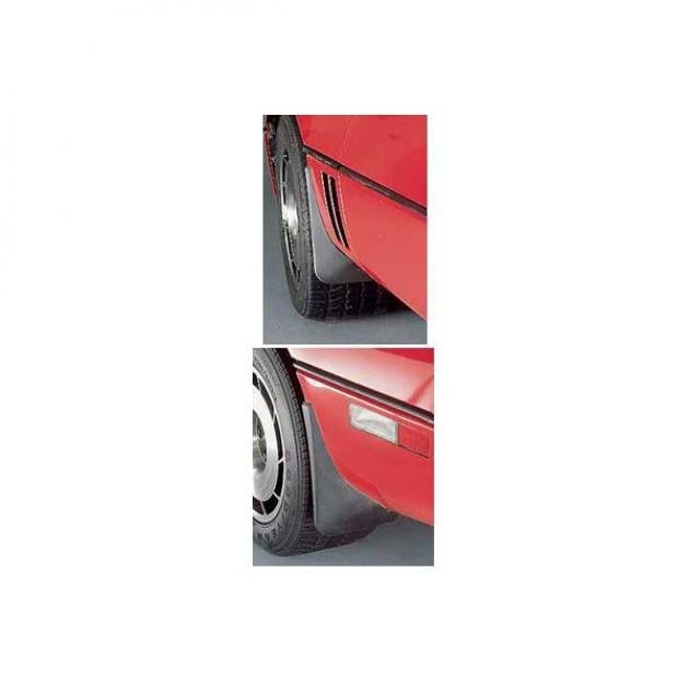 1984 Corvette Rear Inner Guard Corvette Splash Guards, Body Contoured, Front & Rear, MatteBlack, Altec ...