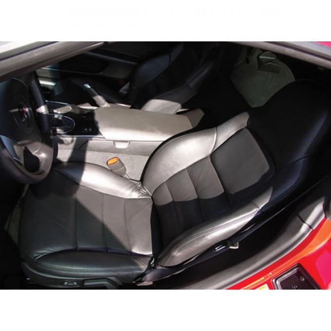 Corvette Seat Covers, Standard, Leather/Vinyl, 2005-2013 | 06-13 Titanium Gray
