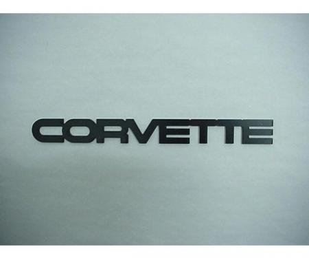 Corvette Rear Bumper Emblem, Acrylic, Black, 1984-1990