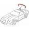 Corvette Weatherstrip, Roof & Window Rear Latex, 1984-1996