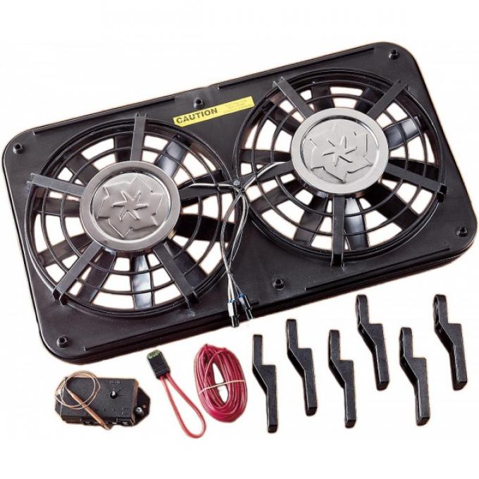 Corvette Dual Electric Radiator Cooling Fan System, 1965-1982