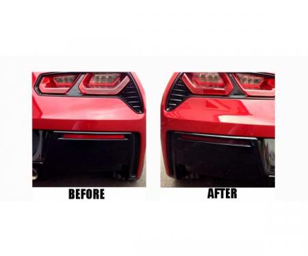 2014-2017 (C7) Corvette Lower Rear Bumper Reflector Blackout Vinyl Covers