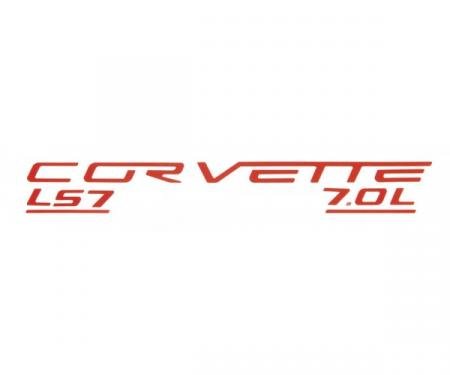 Corvette C6 LS7 Fuel Rail Letter Kit, 2006-2013 |  Red