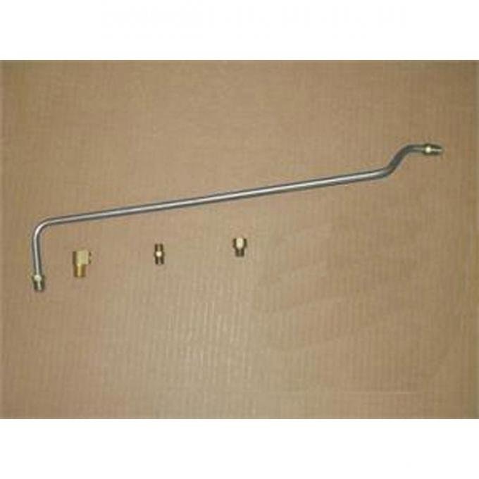 Corvette Fuel Line, Pump To Carburetor, Steel, 1 x 4, 1957-1958