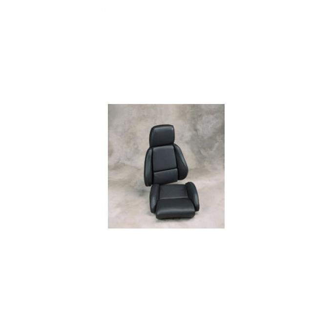 CA 1984-1988 Chevrolet Corvette Mounted Driver Leather Seat Covers Standard 482320 | 59-96 Black
