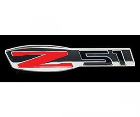 Corvette Badge, Z51, Billet Chrome, 2005-2013