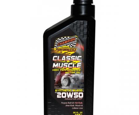 Champion Classic & Muscle High Zinc Synthetic Blend Motor Oil, 20W-50