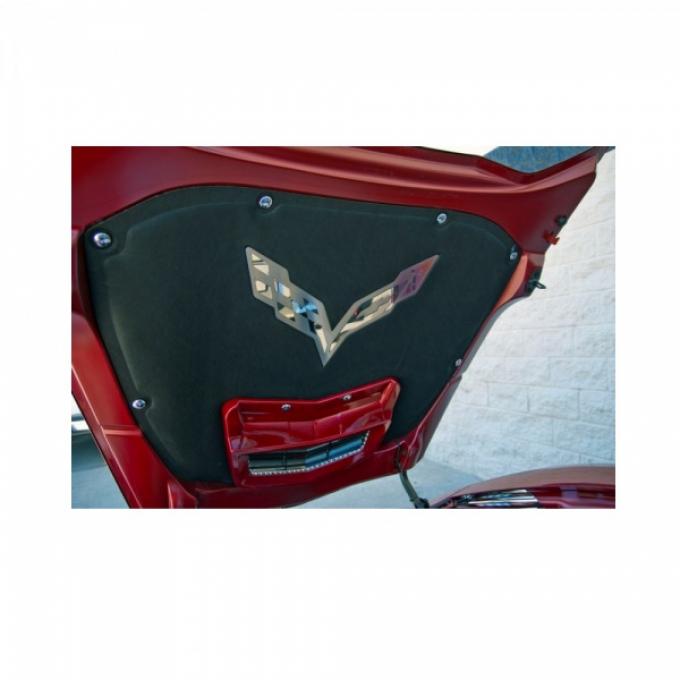 American Car Craft Hood Badge Emblem For Factory Pad| 053021 Corvette Z51 Only, 2014-2017