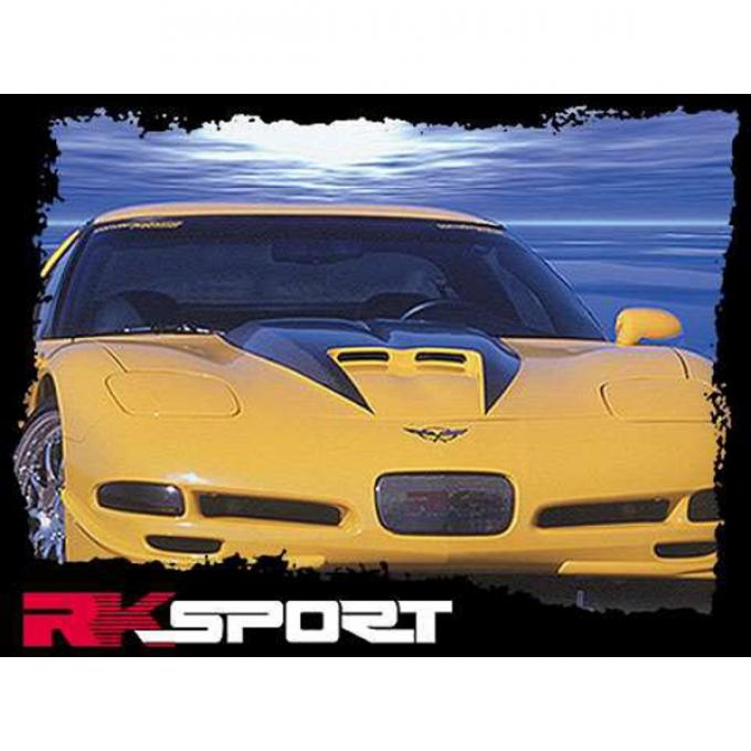 Corvette - RK Sport, Ram-Air Hood, Carbon Fiber Blister, 1997-2004