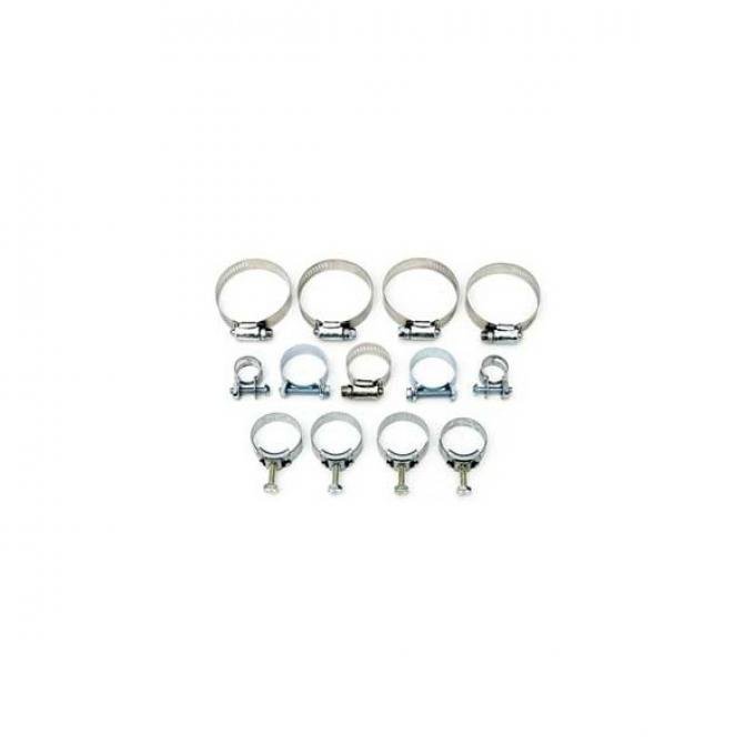 Corvette Radiator/Heater Hose Clamp Kit, With 454ci & Without Air Conditioning, 1971-1972