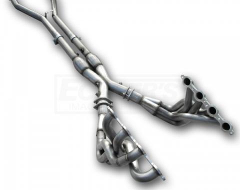 Corvette American Racing Headers 2 Inch x 3 inch Full Length Headers With 3 inch X-Pipe & 3 Inch Cats, Off Road Use Only, 1997-2000