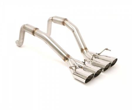 Corvette B&B Triflo Exhaust System, Bullet 4.5" Oval Tips, 2005-2008