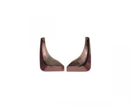 Corvette Splash Guards, Body Contoured, Front, 50th Anniversary Red, Altec, 2003