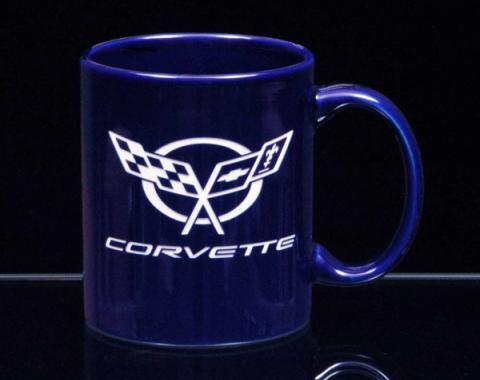 Corvette 11 Ounce Coffee Mug, C-Handle, Cobalt Blue, 1953-2013