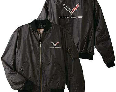 Corvette Aviator Jacket, C7 Corvette Logo & Script