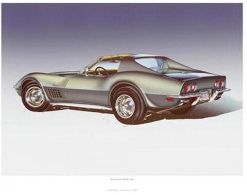 1971 Corvette ZR-2 Steel Cities-Gray Print By Hugo Prado