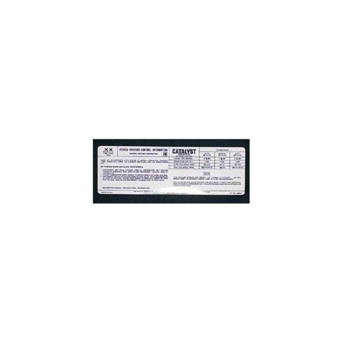 Corvette Emission Control Decal, L48, 1976