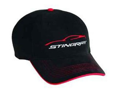 Corvette Stingray Cap With Gesture Logo, Black