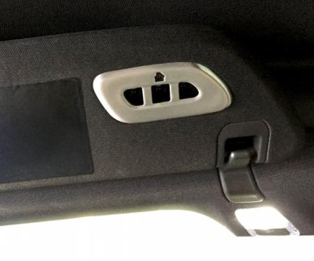 Corvette Garage Door Visor Button Cover, Brushed, 2014-2017