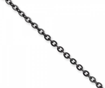 Corvette Round Cable Chain,18" or 20" Long,  Black Stainless