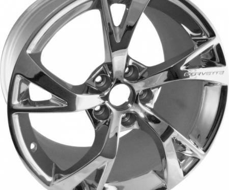 Corvette Rear Wheel, Grand Sport Style, 19"x12", Chrome, Z06, ZR1, Grand Sport, Stingray Only, 2006-2017