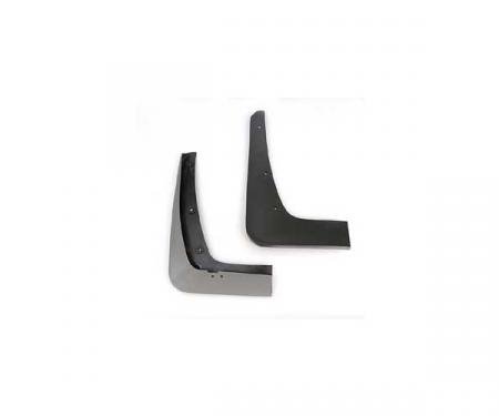 Corvette Splash Guards, Body Contoured, Front, Machine Silver, Altec, 2005-2008