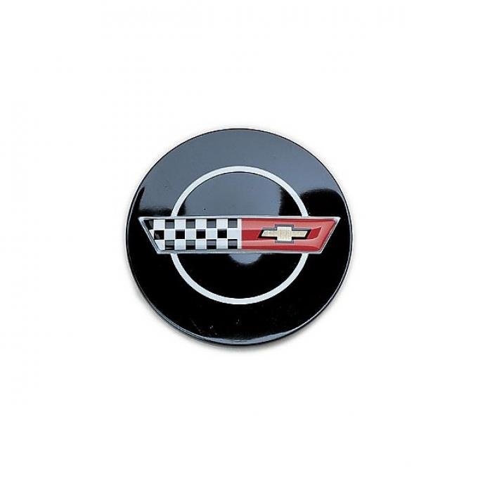 Corvette Wheel Emblem, Center Cap For Original Equipment Aluminum Wheels, 1984-1985